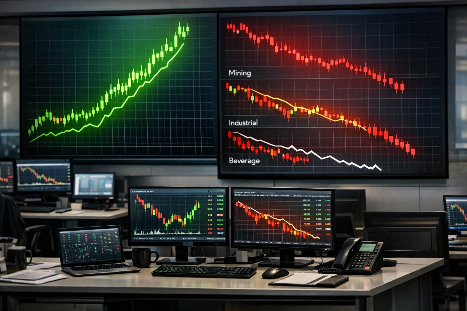 Painel da bolsa brasileira com acoes da B3, Ibovespa e variacao dos principais papeis do mercado
