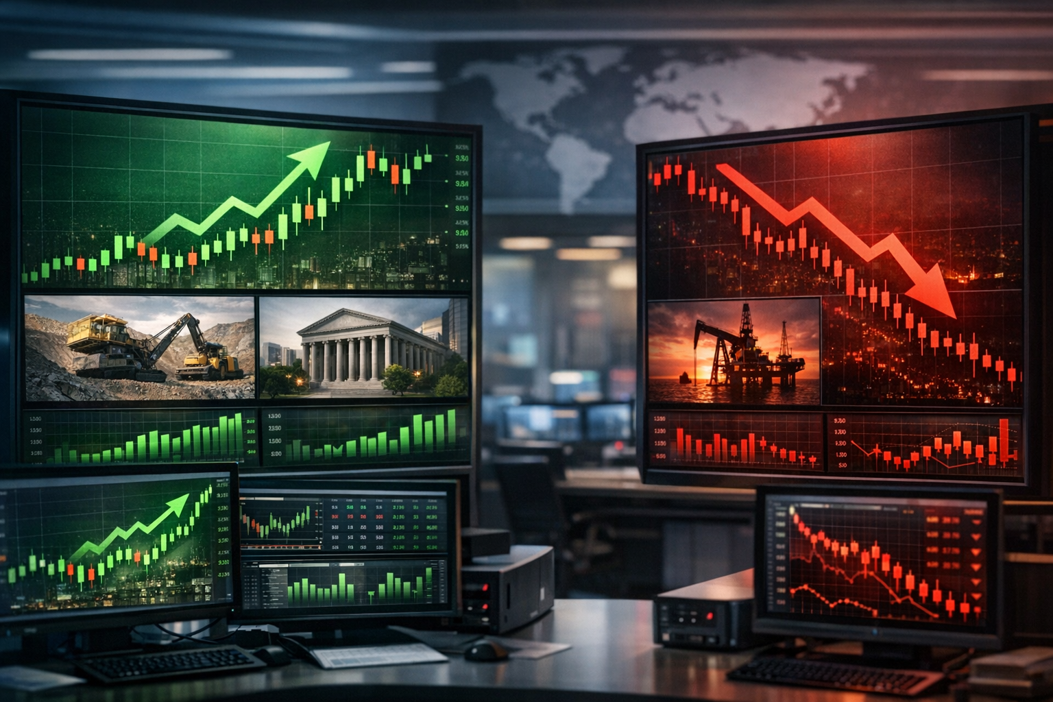 Painel da bolsa brasileira com acoes da B3, Ibovespa e variacao dos principais papeis do mercado