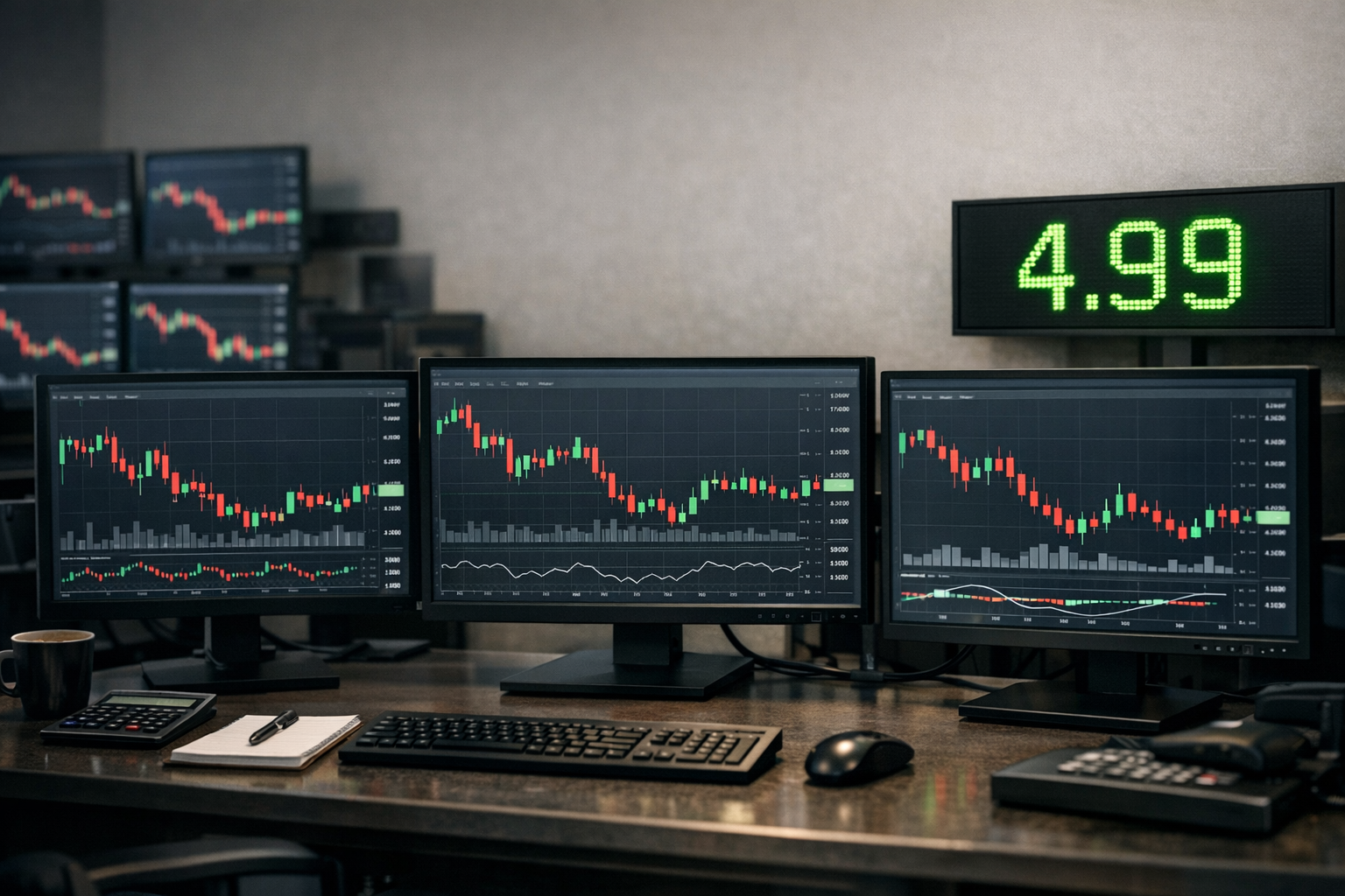 Painel do mercado cambial com cotação do dólar e reação dos investidores ao principal gatilho da sessão